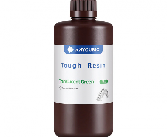 Фото 2 - Напівпрозоро-зелений Гнучка фотополімерна смола Anycubic Flexible Tough Resin Translucent Green 1КГ