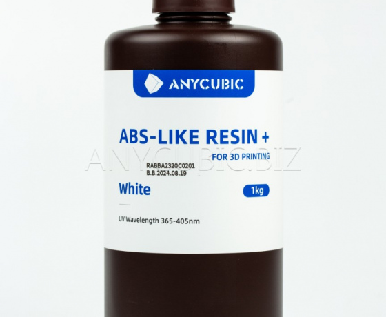Фото 2 - Біла Aбс-подібна Фотополімерна смола+ | Anycubic ABS-Like Resin+ White 1кг