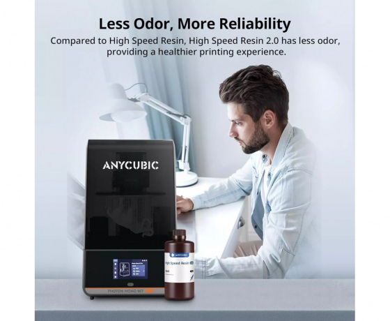 Фото 4 - Фотополимерная смола Anycubic High Speed ​​Resin 2.0 Серый