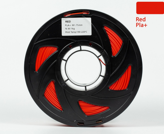 Фото 3 - Червоний PLA Plus (ПЛА плюс) пластик філамент для 3D принтера 1кг, 1.75мм, 330м Filament