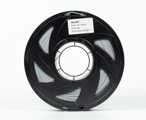 Фото 5 - Срібний PLA Plus (ПЛА плюс) пластик філамент для 3D принтера 1кг, 1.75мм, 330м Filament