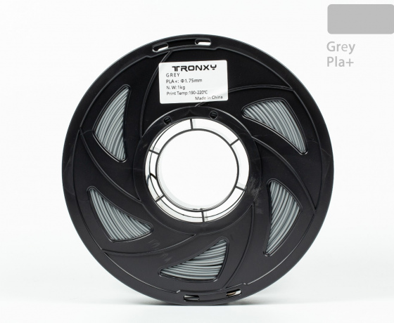 Фото 3 - Сірий PLA філамент (пластик) для 3D принтера 1кг, 1.75мм, 330м Tronxy Filament