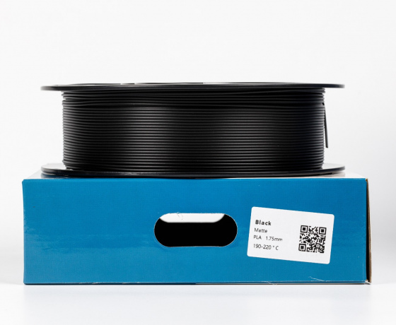 Фото 3 - Черный Матовый Пла Пластик 1кг | 1.75мм | 330м