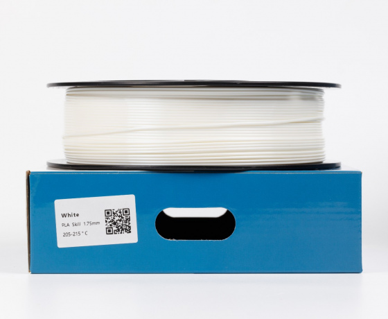 Фото 2 - Білий Пла Пластик Шовковий 1кг | 1.75мм | 330м