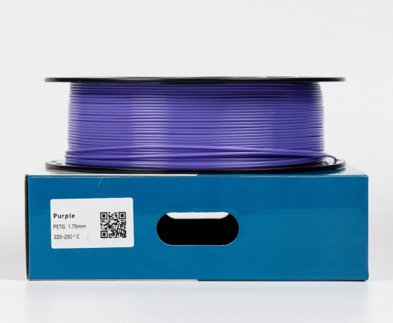 Фото 2 - Фіолетовий PETG (ПЕТГ) coPET пластик для 3D принтера | Purple PETG 1кг | 1.75мм | 330м