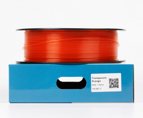 Фото 2 - PETG Напівпрозорий Помаранчевий 1кг | 1.75мм | 330м