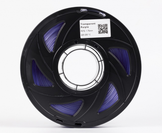 Фото 3 - PETG Напівпрозорий Пурпурний 1кг | 1.75мм | 330м