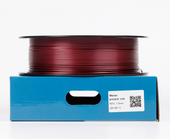 Фото 4 - Фіолетово-Червоний Металік PETG пластик для 3D принтера | PETG Filament Metal purple red 1кг | 1.75мм | 330м