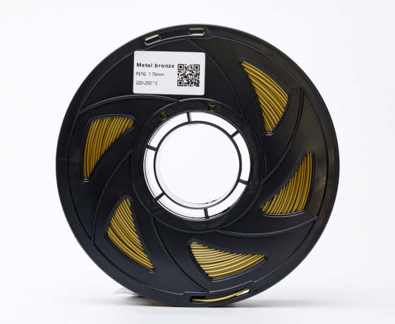 Фото 6 - Бронзовый Металлик PETG пластик для 3D принтера PETG Filament Metal bronze 1кг | 1.75мм | 330м