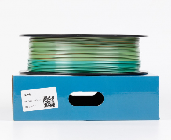 Фото 2 - PLA Шовкова веселка Candy радужна цукерка \ PLA Silk rainbow Candy 1кг | 1.75мм | 330м